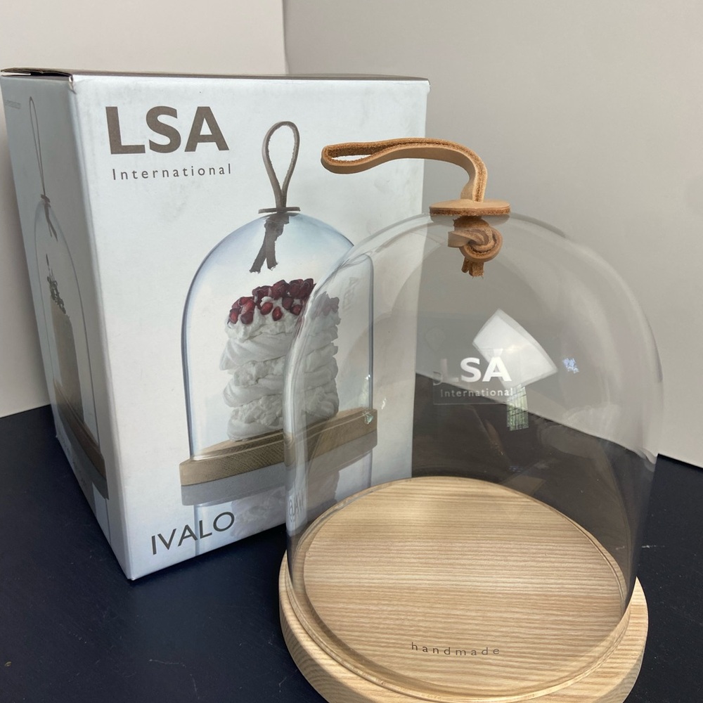 LSA International Glass Cloche & Base